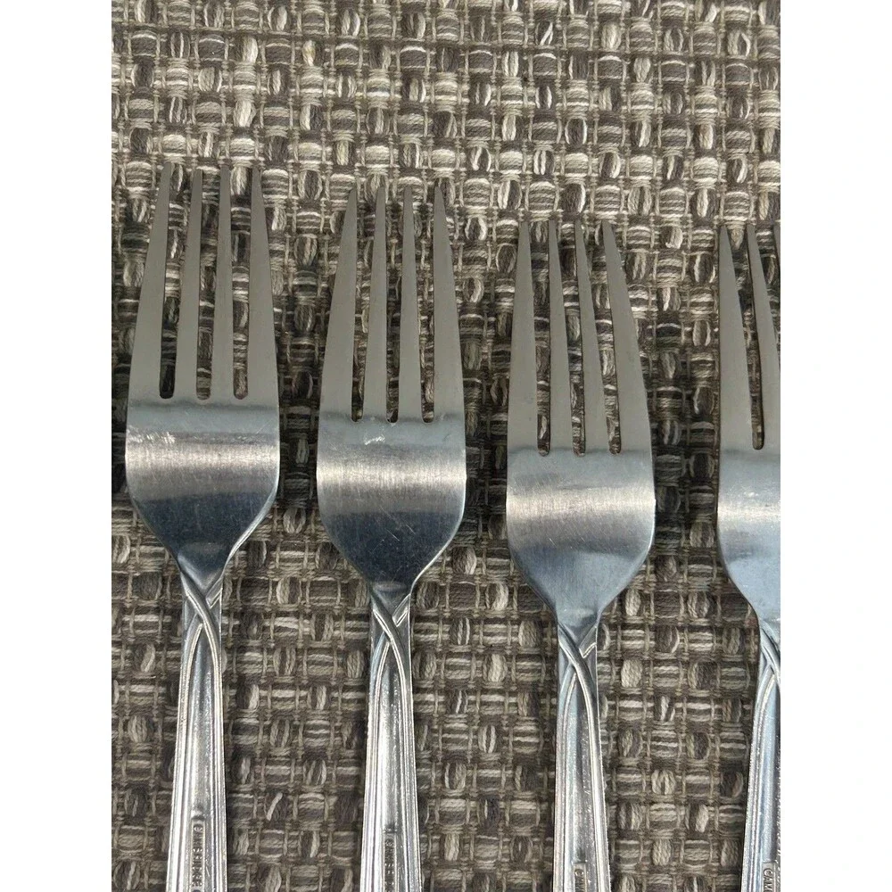Cambridge Crossroad Sand Stainless Steel Dinner Forks Set Of 8 Flatware